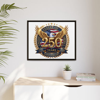 250th United States Anniversary Framed Canvas Print