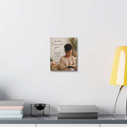 Canvas Wall Art — "I Am Sent You" John 20:21 Inspirational Christian Prayer Decor