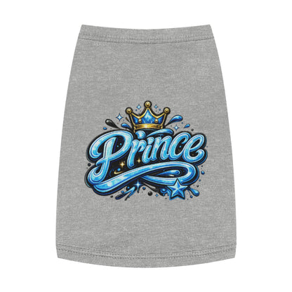 Prince Pet Tank Top — Blue Crown Graphic Dog Shirt