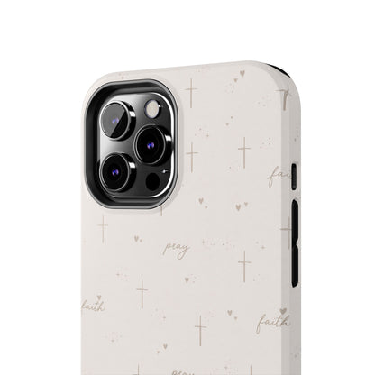 Pray with Faith Phone Case | Christian floral iPhone Case