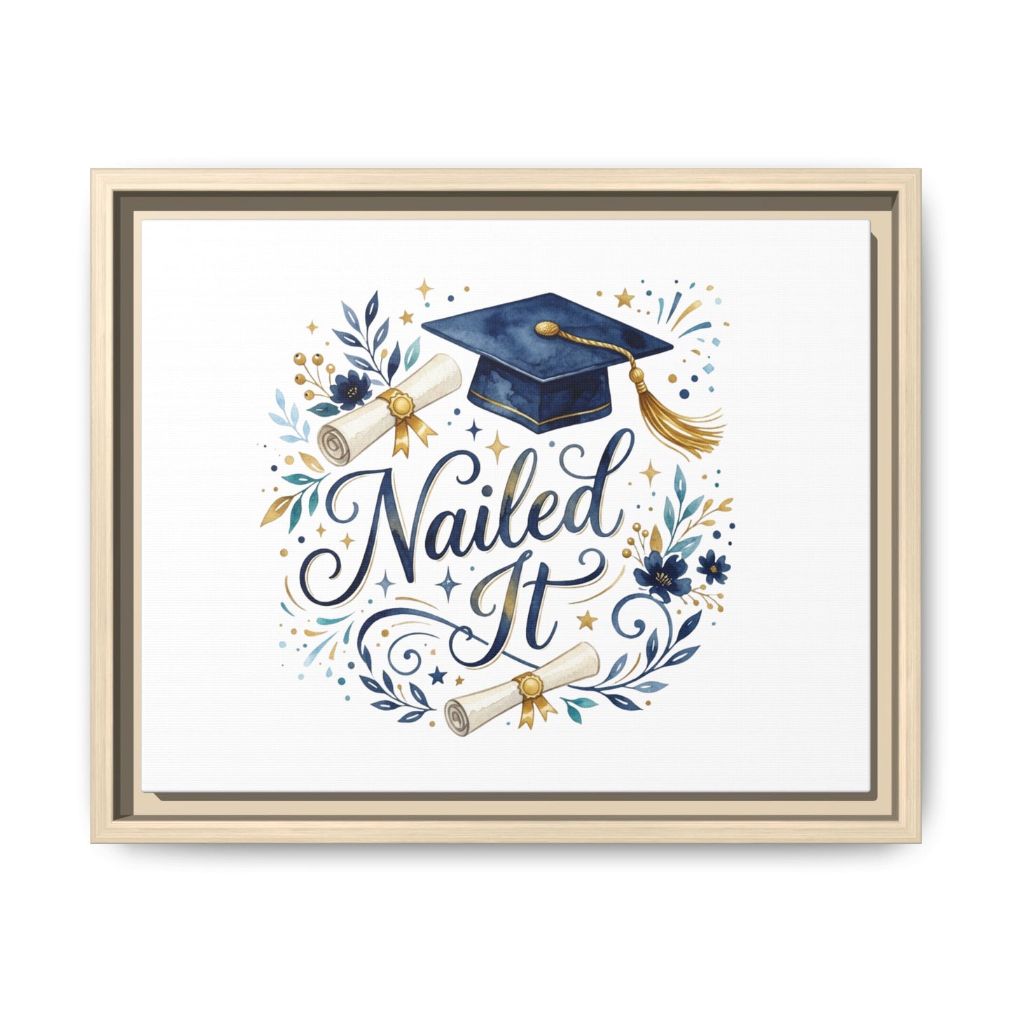 Nailed It Graduation Matte Canvas Print (Framed)