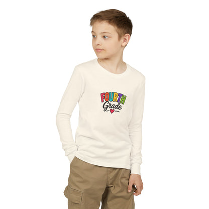 Fourth Grade Long Sleeve Tee — Colorful Kids School Shirt