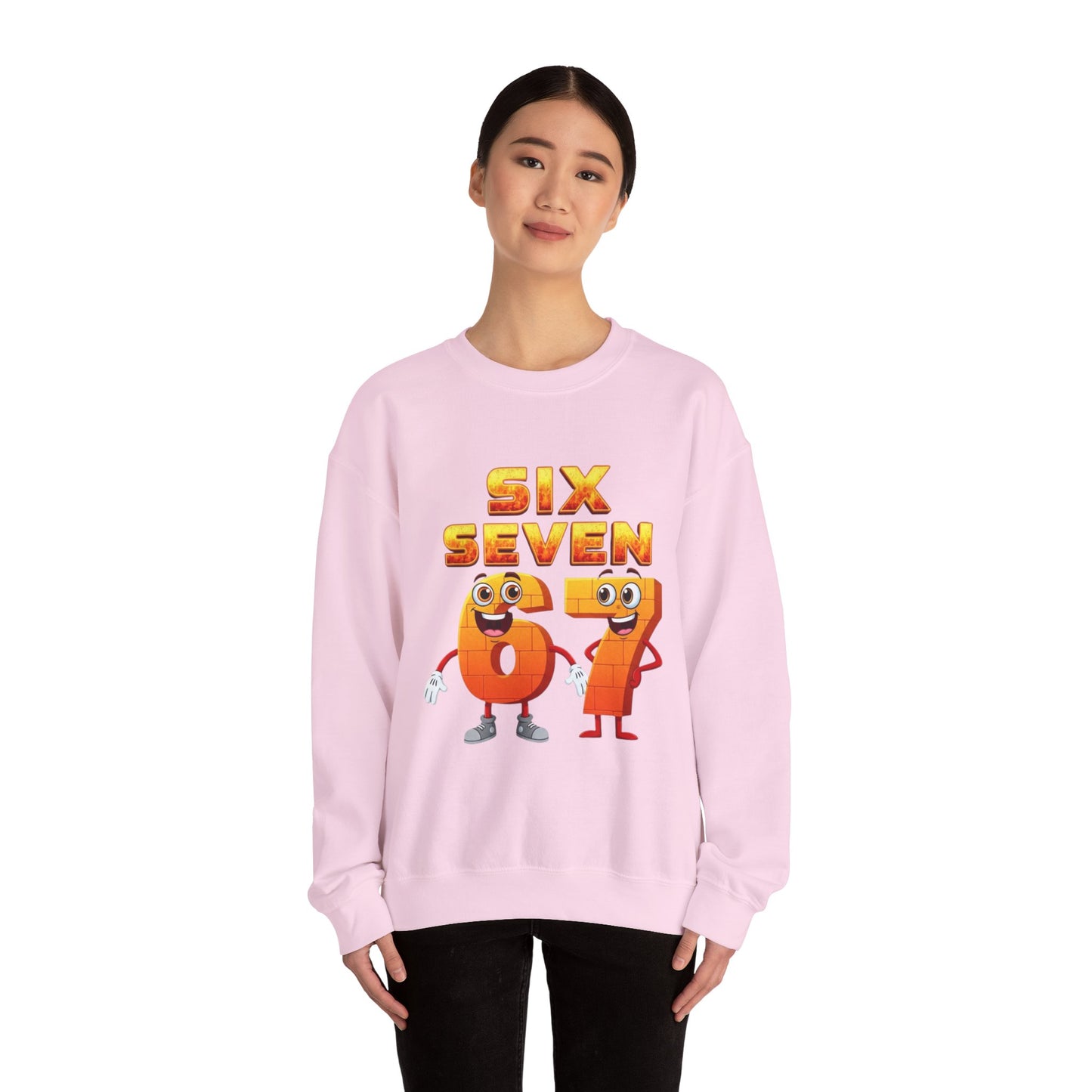 Six Seven 67 Cartoon Graphic Sweatshirt