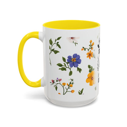 Floral "Her Love Is the Quiet Strength" Accent Coffee Mug — Inspirational Mother's Day Gift