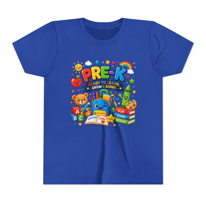 Pre-K Ready To Learn Kids T-Shirt — Colorful Preschool Back-to-School Tee