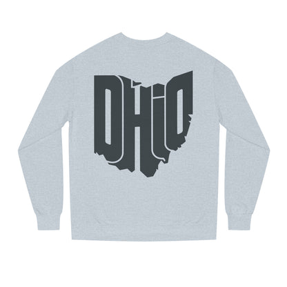 Ohio State Outline Crewneck Sweatshirt — Bold 'OHIO' Map Graphic
