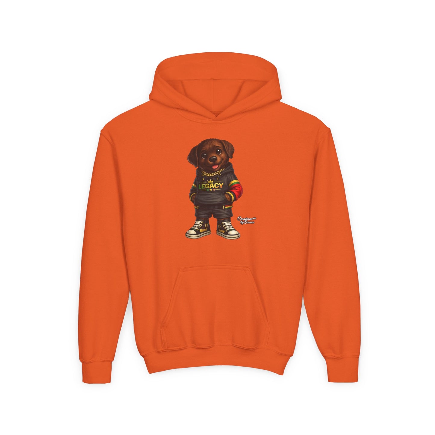 Youth Hoodie — 'Legacy' Streetwear Puppy Graphic Sweatshirt