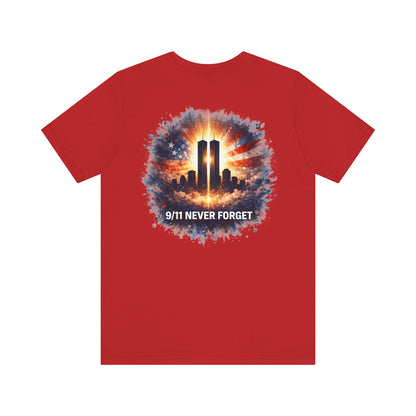9/11 Never Forget T-Shirt — Twin Towers Tribute Tee