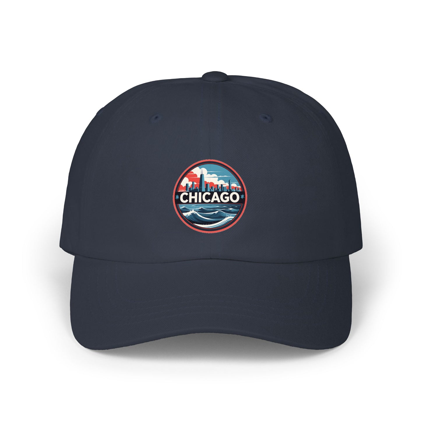 Chicago Patch Dad Cap – Vintage Skyline Embroidered Baseball Hat