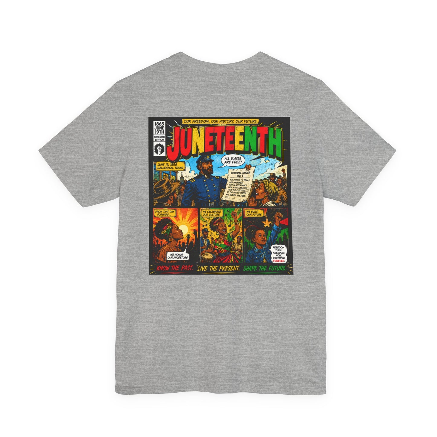 Juneteenth Comic-Style T-Shirt — Retro Celebration Tee