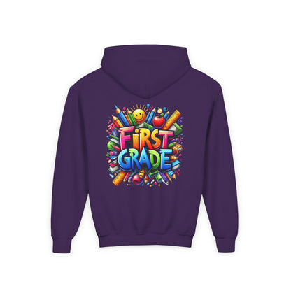 First Grade Kids Hoodie – Colorful Back-to-School Sweatshirt