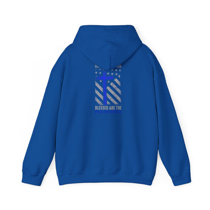 Blessed Are The Persecuted Hoodie — Christian Thin Blue Line Cross Sweatshirt