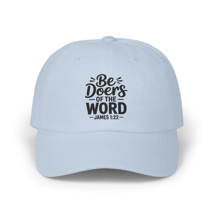 Dad Cap — "Be Doers of the Word" James 1:22 Christian Baseball Hat