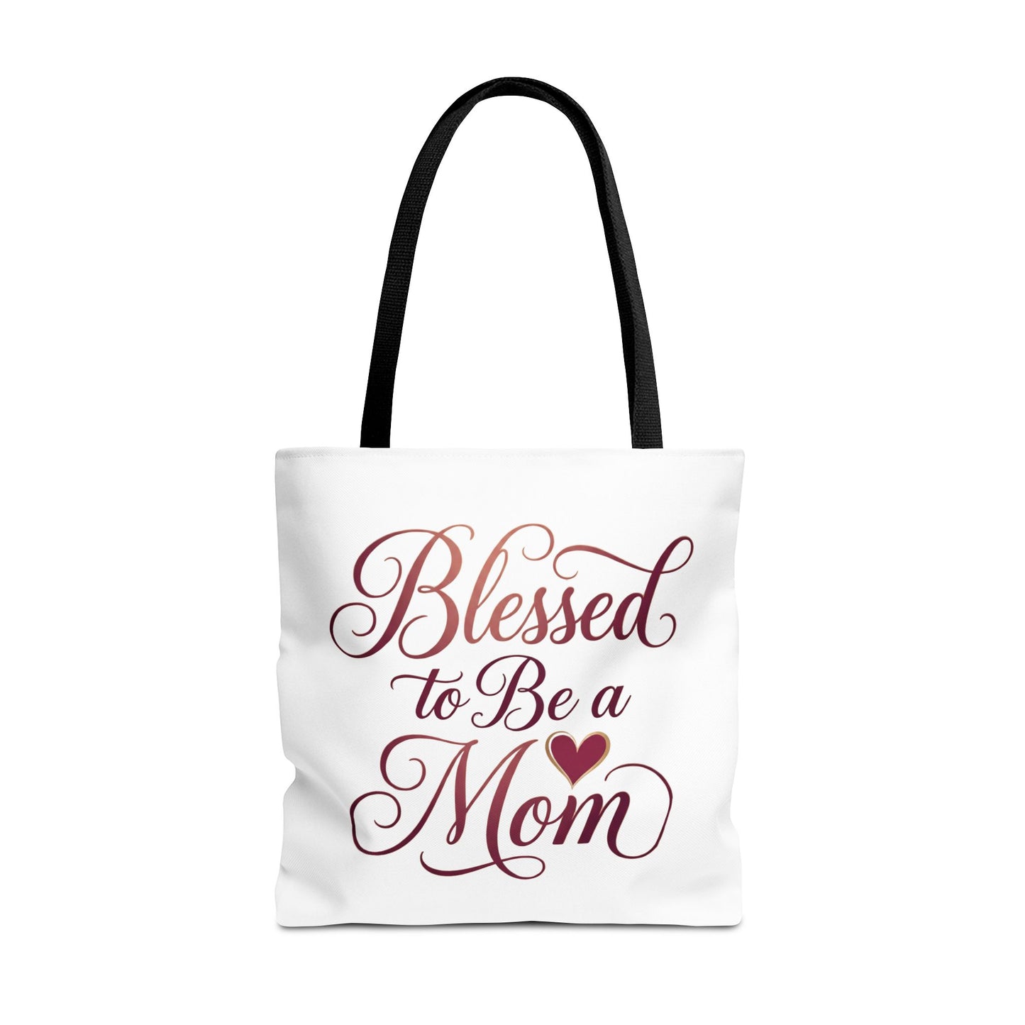 Blessed to Be a Mom Tote Bag – Mother's Day Floral Script Gift