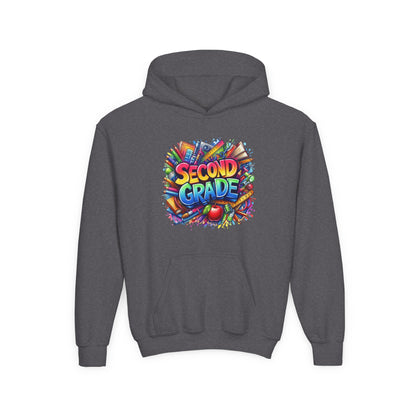 Second Grade Kids Hoodie — Colorful School Day Pullover
