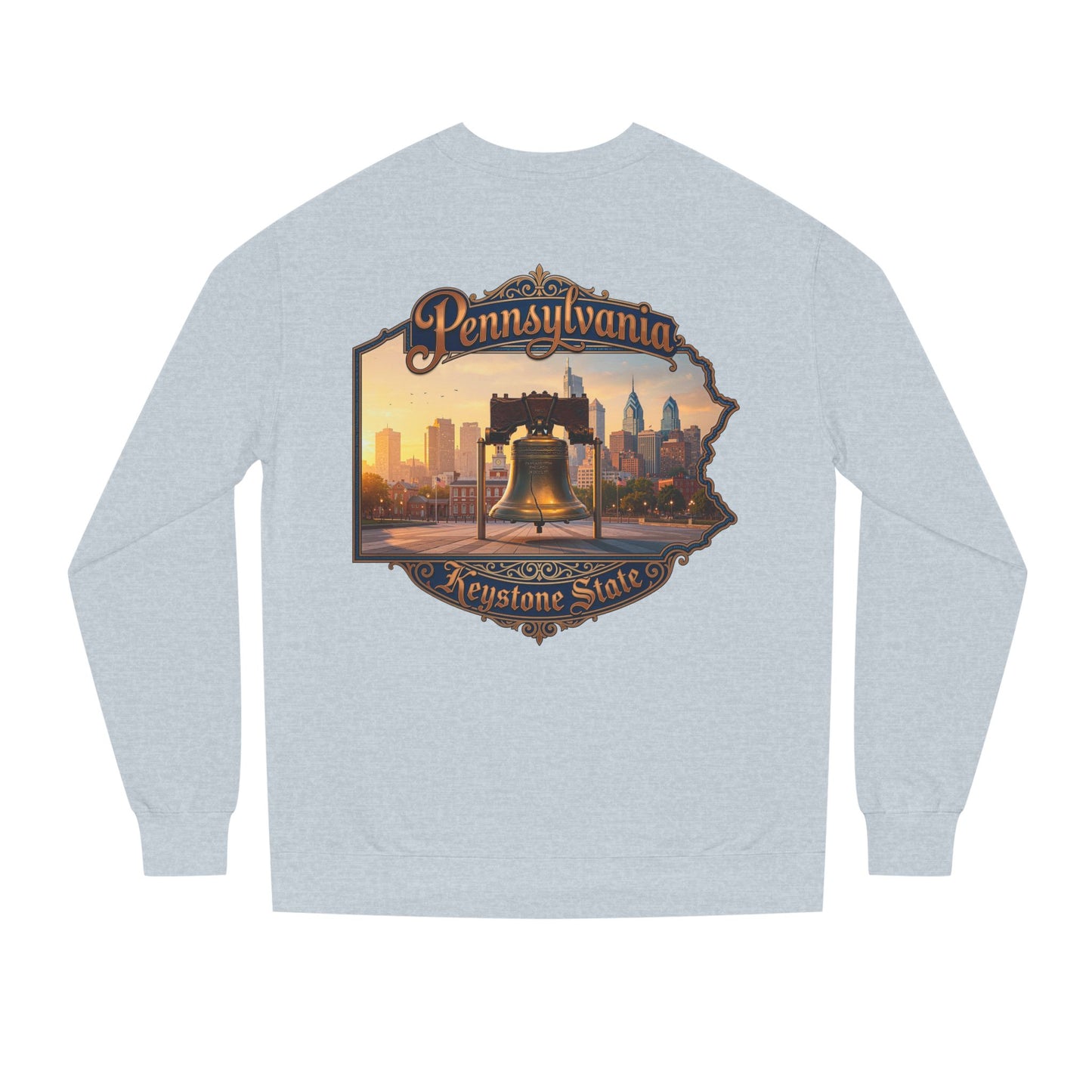 Pennsylvania Keystone State Sweatshirt — Liberty Bell & City Skyline Crewneck