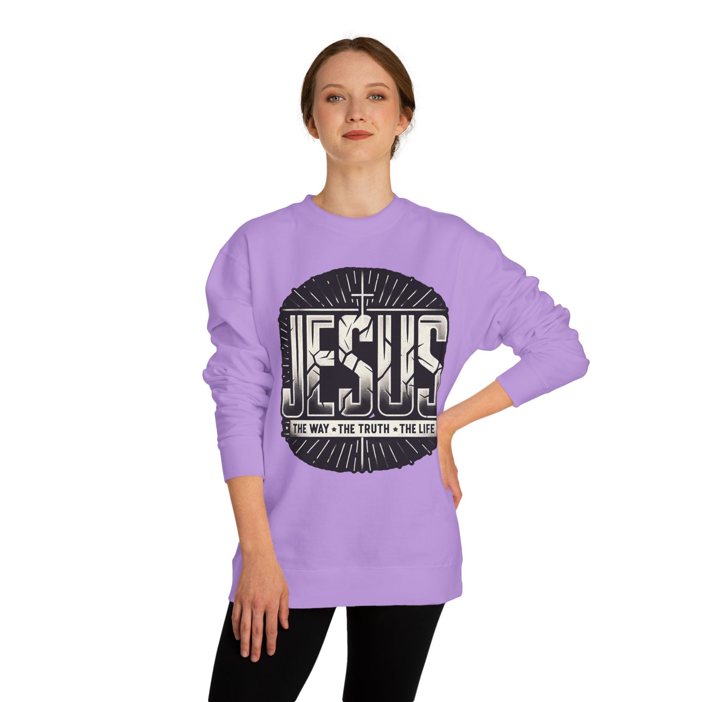 Jesus Faith Crewneck Sweatshirt – "Jesus: The Way • The Truth • The Life" Christian Pullover