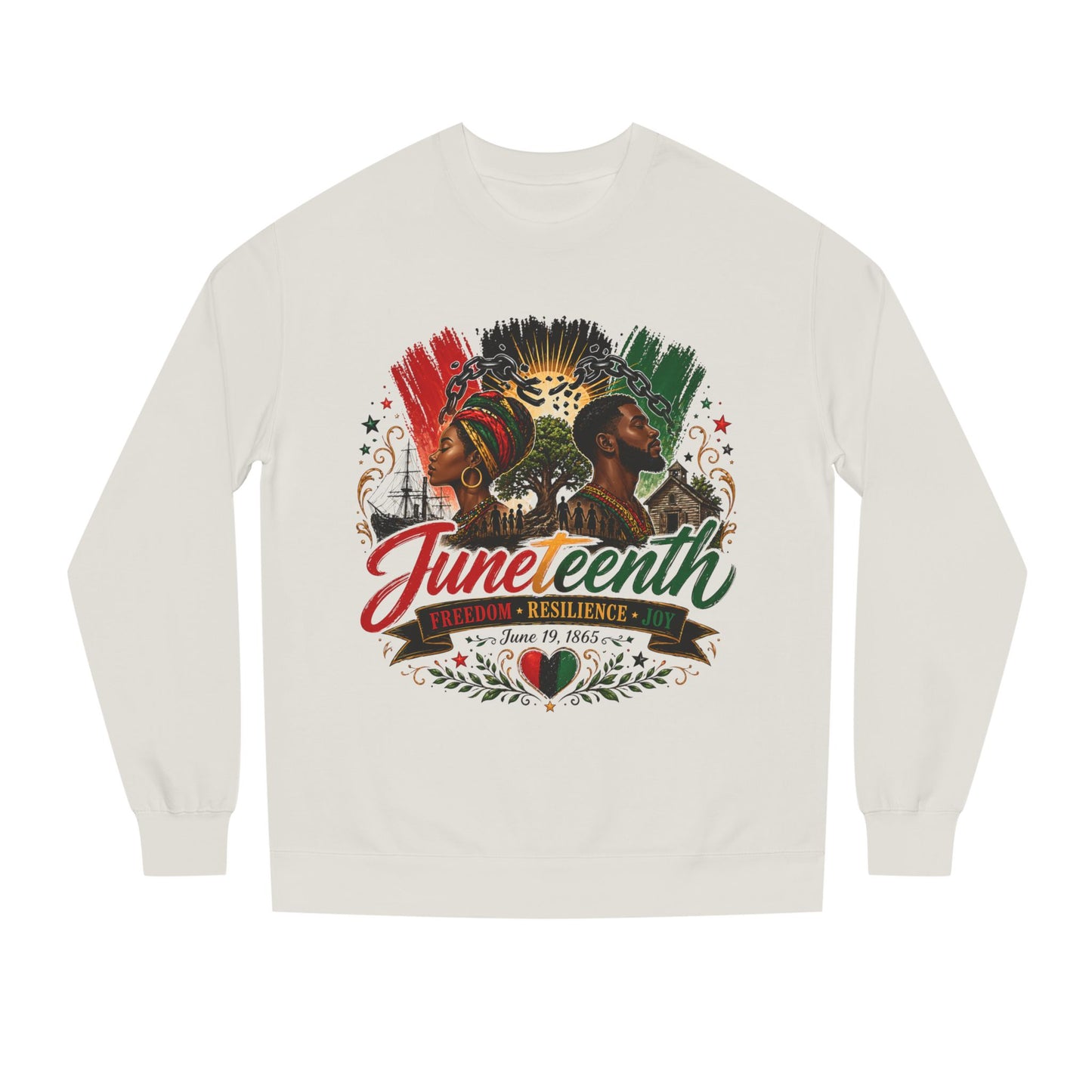 Juneteenth Celebration Sweatshirt — "Juneteenth: Resilience" African Heritage Crewneck