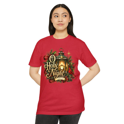 O Holy Night Lantern Christmas T-Shirt — Nativity Carol Holiday Tee