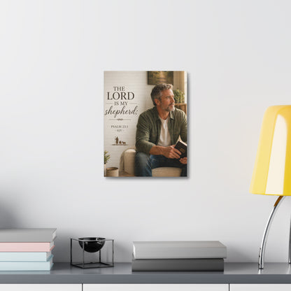Stretched Canvas - "The Lord Is My Shepherd" Psalm 23:1 Christian Wall Art