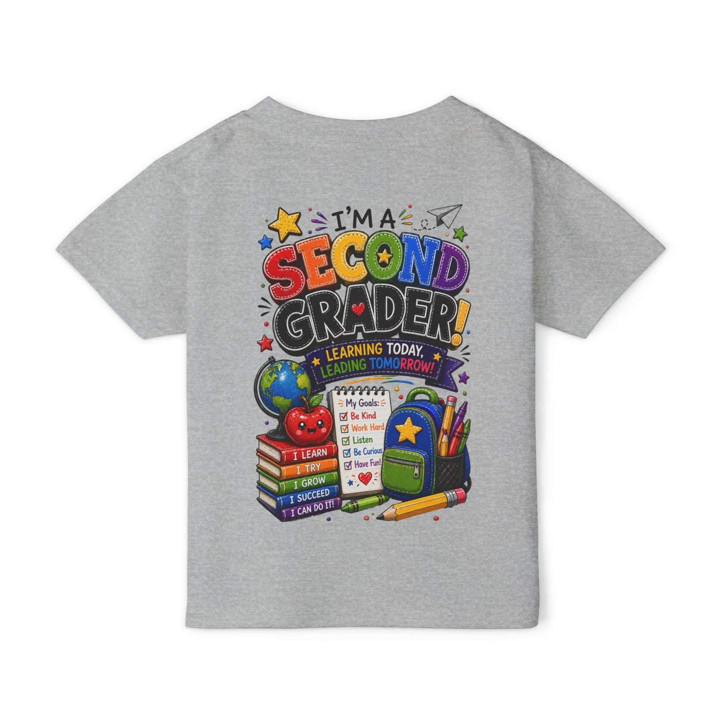 Second Grader Toddler T‑Shirt - "I'm a Second Grader" Back-to-School Cute Kids Tee