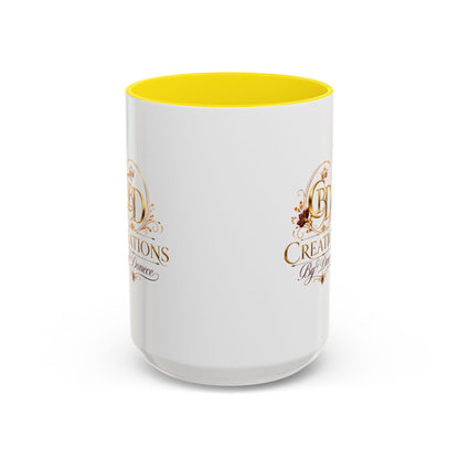 Accent Coffee Mug — Creations By Donece Logo Ceramic Mug (11/15 oz)