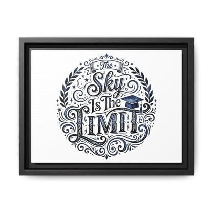 The Sky Is The Limit Framed Canvas — Inspirational Graduation Wall Art