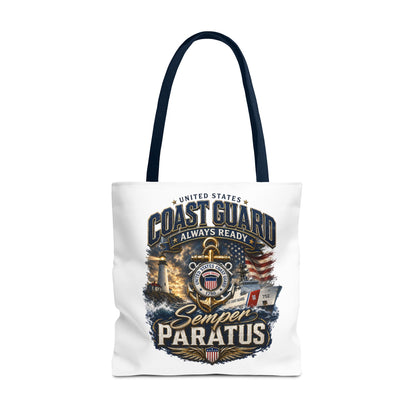 Coast Guard Semper Paratus Tote Bag – U.S. Coast Guard Patriotic Beach & Everyday Carry
