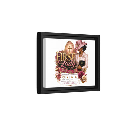 First Lady Faith Canvas Print — "First Lady: Leading With Love" Framed Matte Wall Art