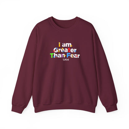 I Am Greater Than Fear 1j4:4  Sweatshirt