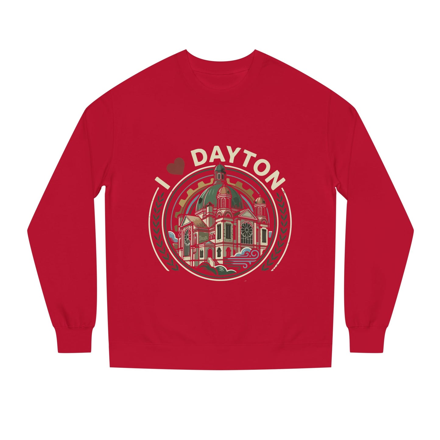 I  Dayton Crewneck Sweatshirt — Retro City Landmark Pullover