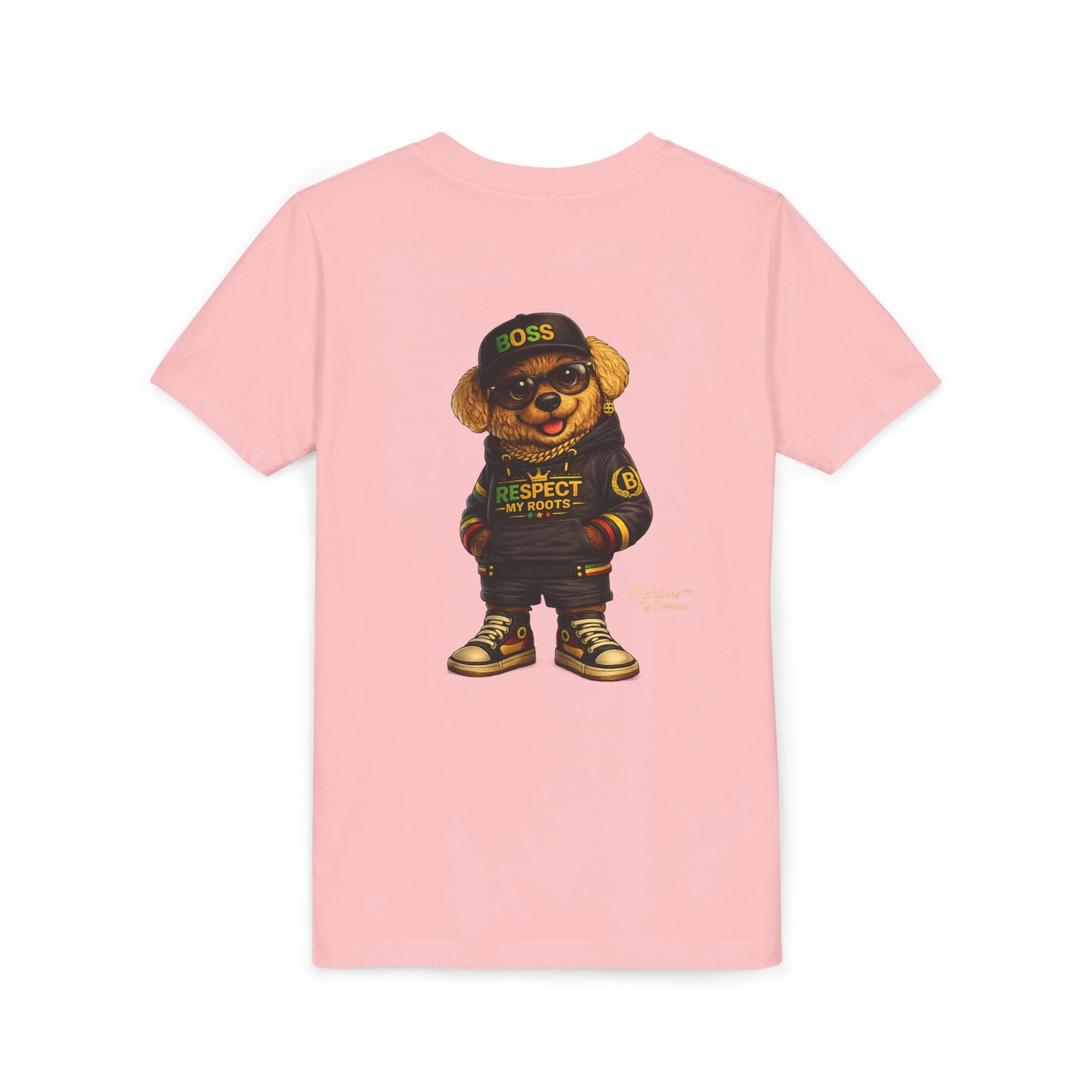 Kids Graphic Tee - 'Respect the Hustle' Teddy Bear Streetwear