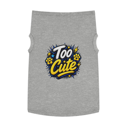 Too Cute Pet Tank Top – Graphic Dog & Cat Tee with Paw Print Design