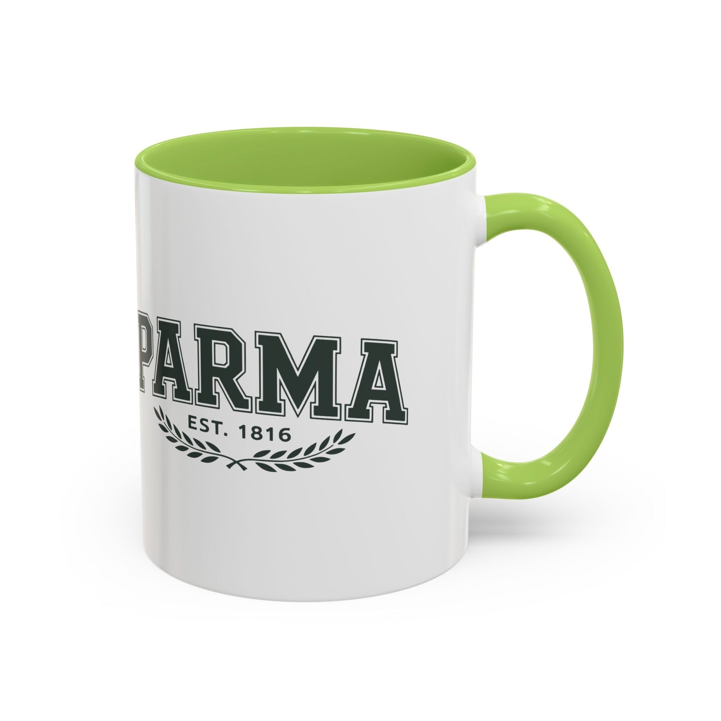 Parma Established 1816 Accent Coffee Mug — Vintage Collegiate Ceramic Coffee Cup