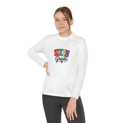 Sixth Grade Youth Long Sleeve Tee - Colorful Back-to-School Shirt