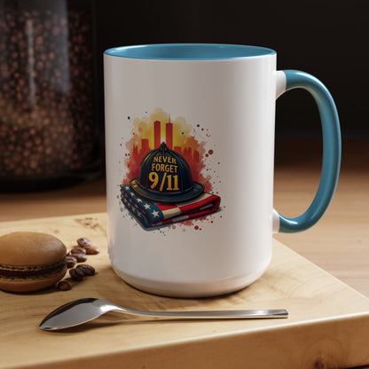 Never Forget 9/11 Memorial Accent Coffee Mug