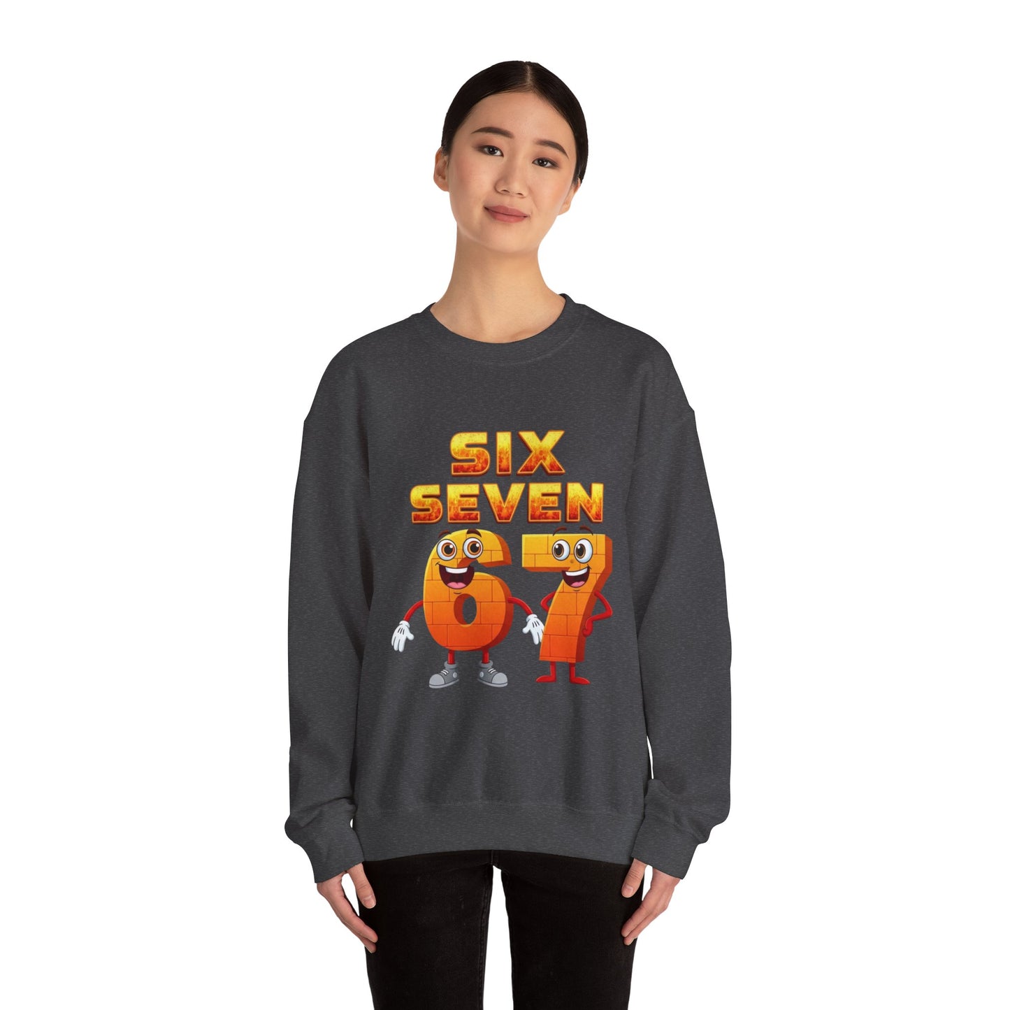 Six Seven 67 Cartoon Graphic Sweatshirt
