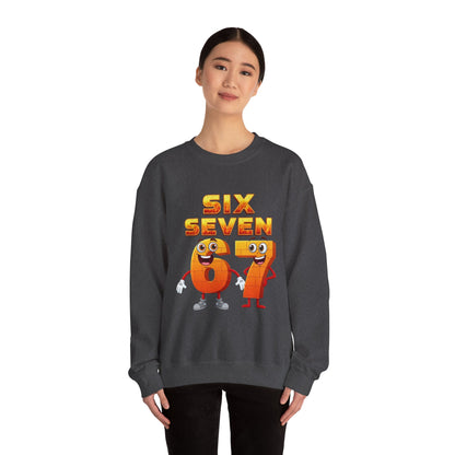 Six Seven 67 Cartoon Graphic Sweatshirt