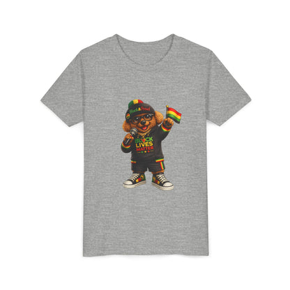 Youth Tee — Kid Bear Black Lives Matter Rasta Flag Shirt