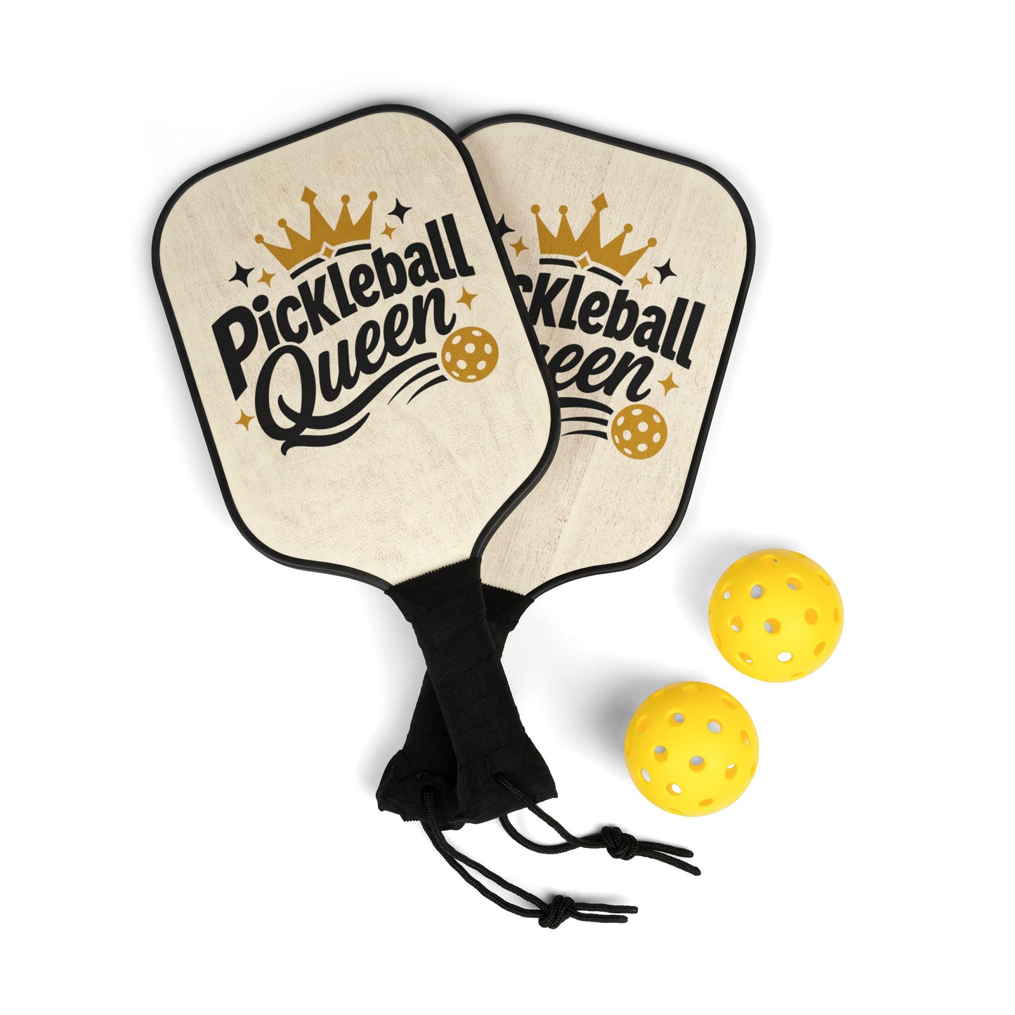 Pickleball Paddle Set — 'Pickleball Queen' Paddle Kit with Balls