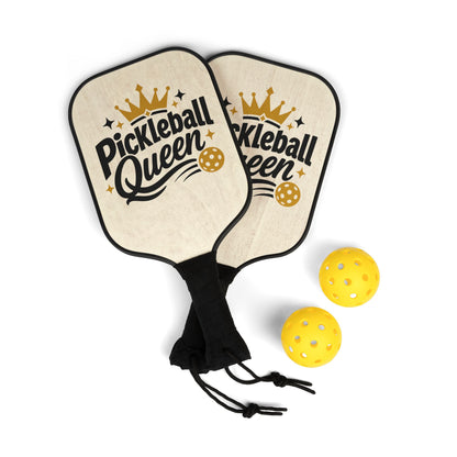 Pickleball Paddle Set — 'Pickleball Queen' Paddle Kit with Balls