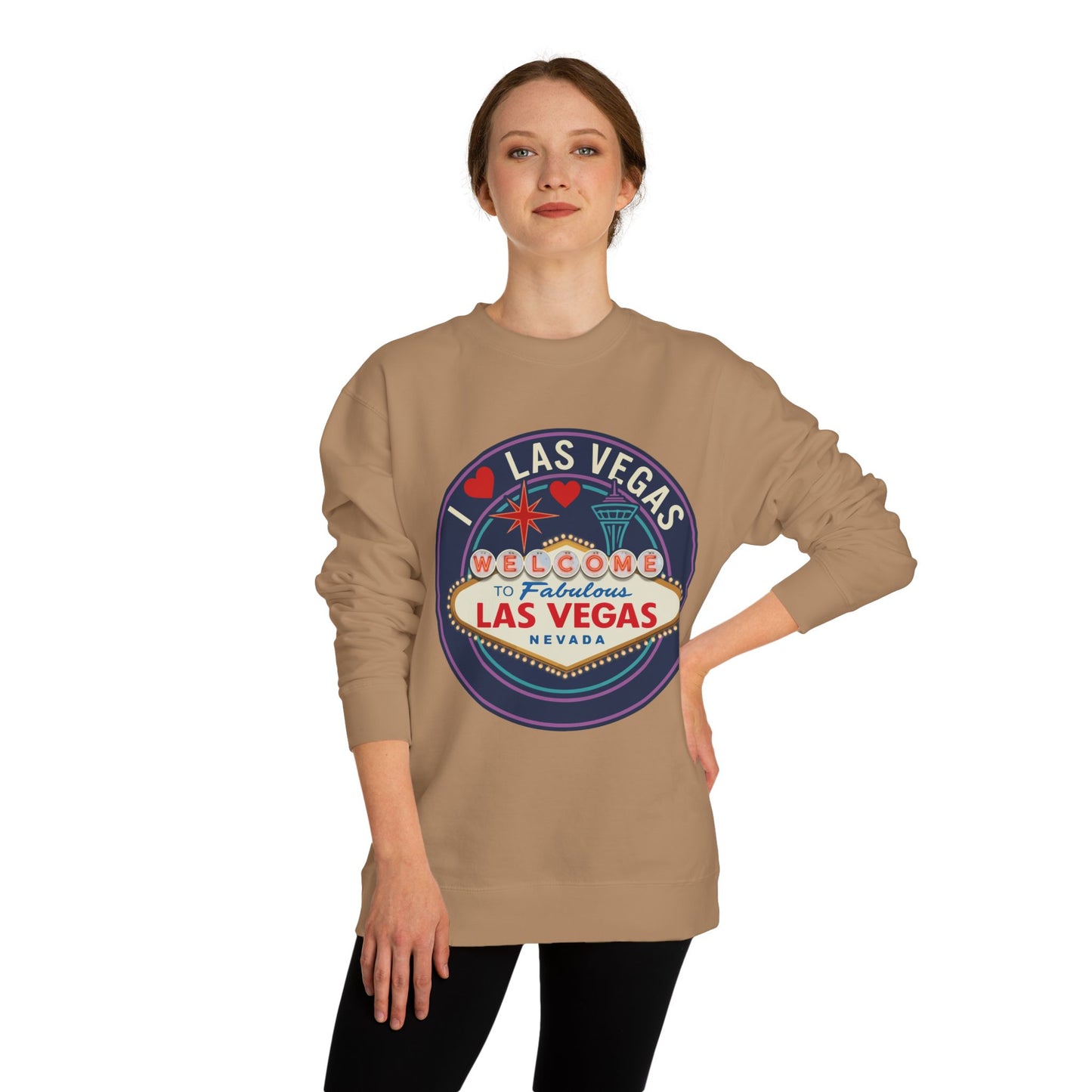 Las Vegas Welcome Sign Sweatshirt – Retro "I  Las Vegas" Crewneck