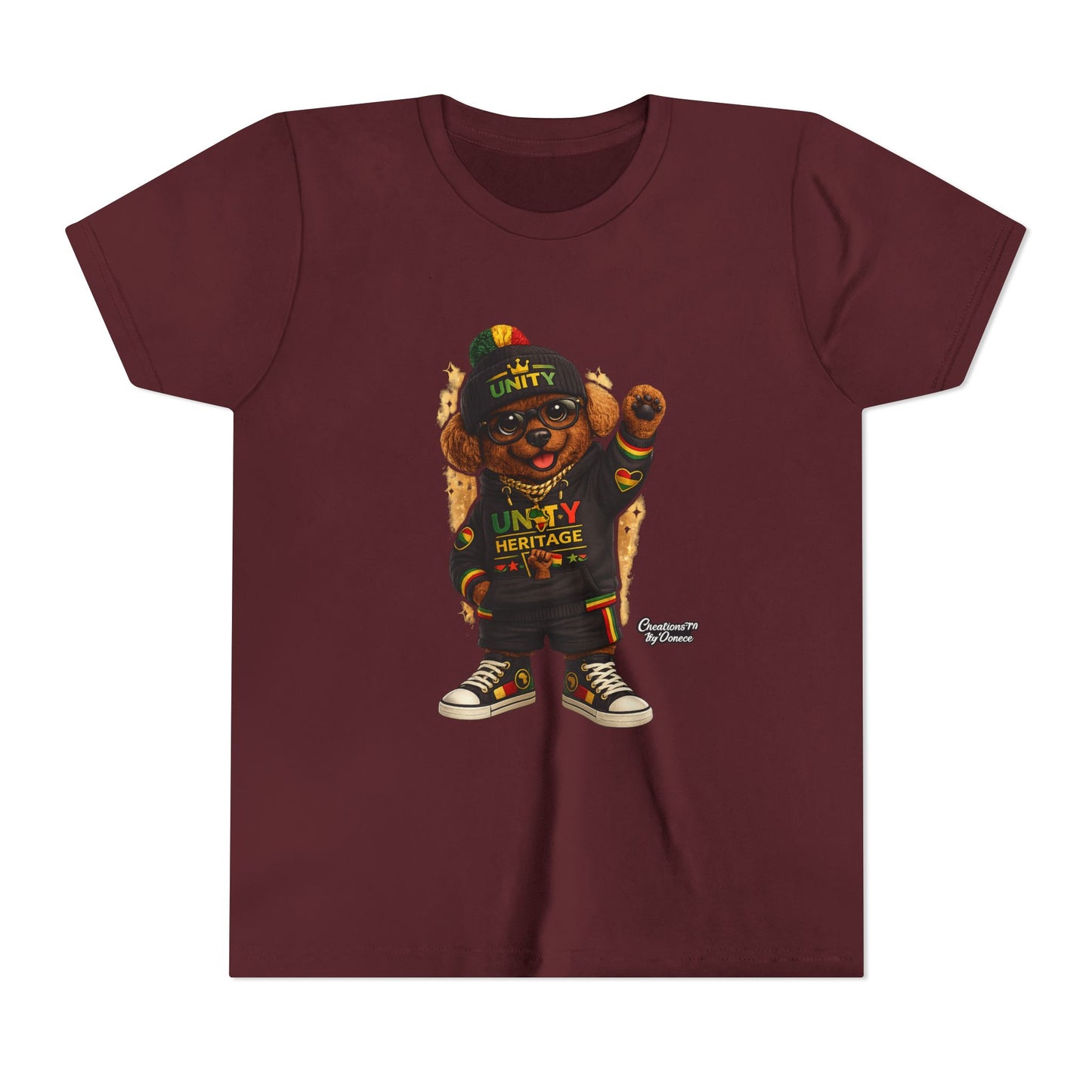 Kids Unity Heritage Tee — Youth Short Sleeve Shirt with 'Unity' Design