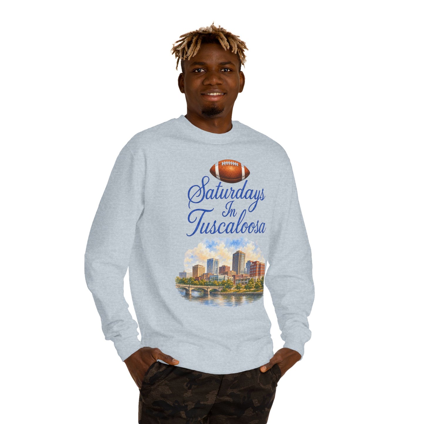 Saturdays in Tuscaloosa Crewneck Sweatshirt — Football City Skyline Pullover