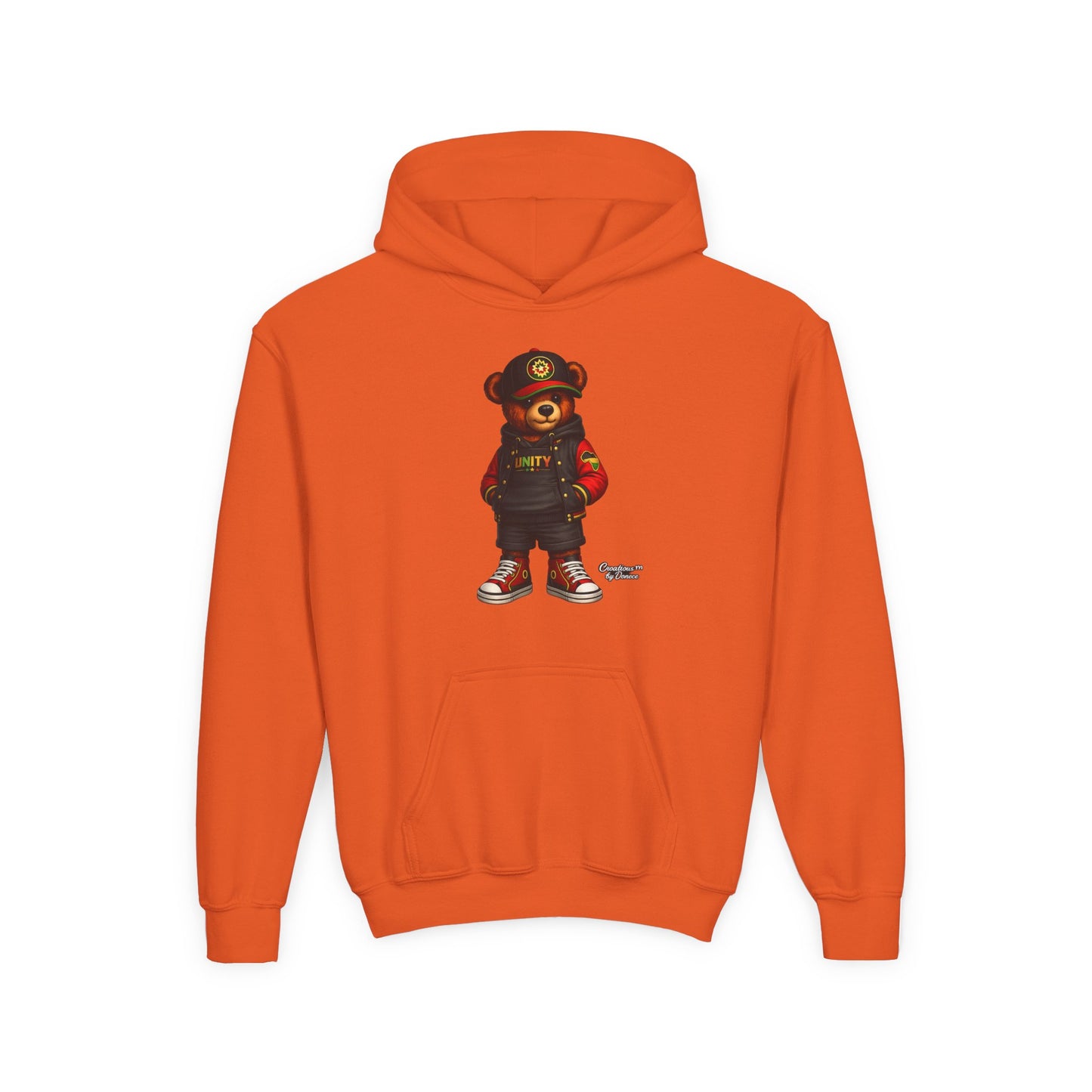 Youth Bear Hoodie — Streetwear Teddy Bear Graphic Pullover