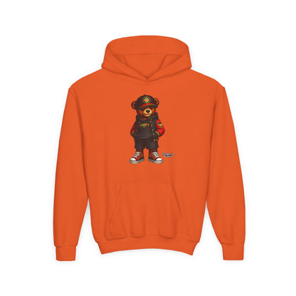 Youth Bear Hoodie — Streetwear Teddy Bear Graphic Pullover