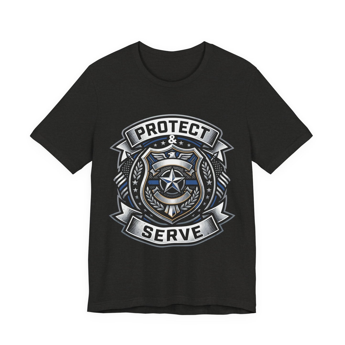 Protect & Serve T-Shirt — Police Badge Emblem Tee