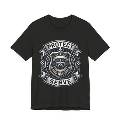 Protect & Serve T-Shirt — Police Badge Emblem Tee