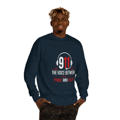 911 Dispatcher Crewneck Sweatshirt — “The Voice Between Panic and Help”