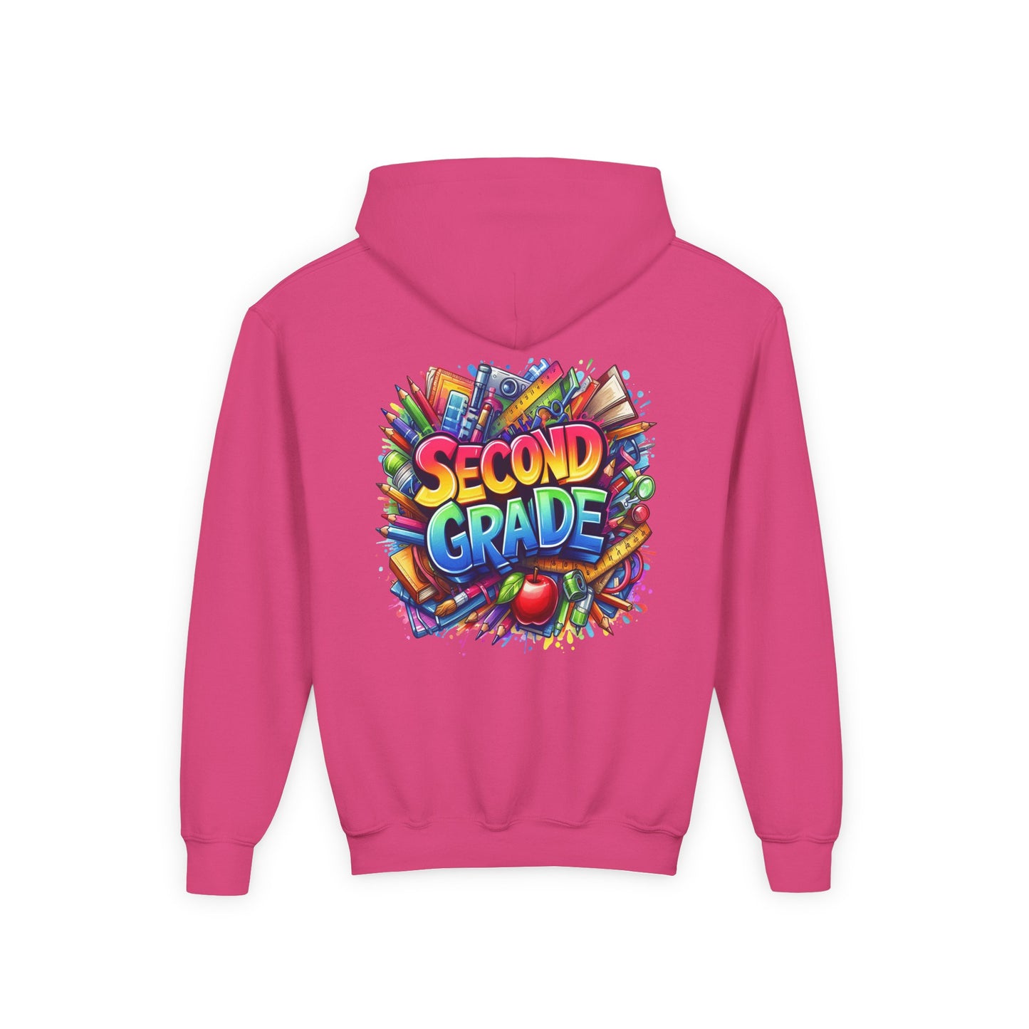 Second Grade Kids Hoodie — Colorful School Day Pullover